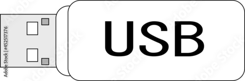 白色のUSBメモリ