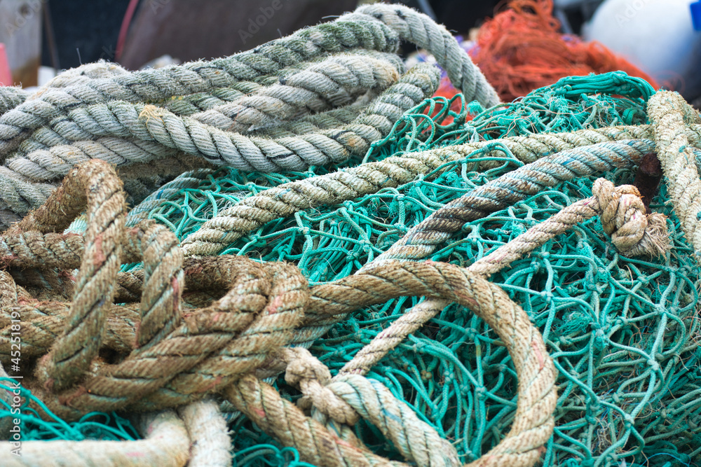 Fishing rope and net. 