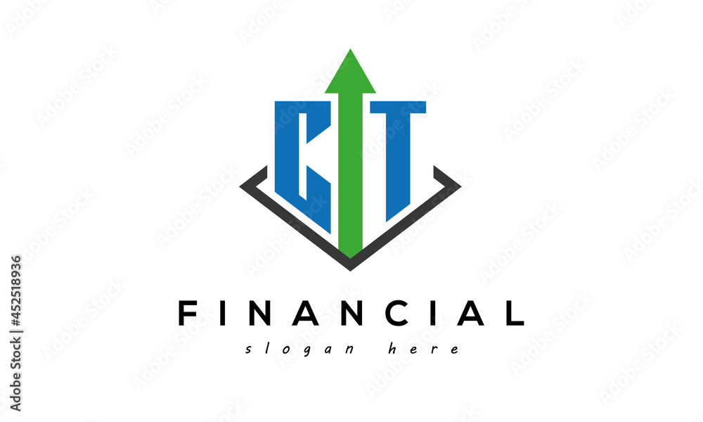 Letters CT Financial arrow Accounting and Marketing Logo Letters CT Financial arrow Accounting and Marketing Logo