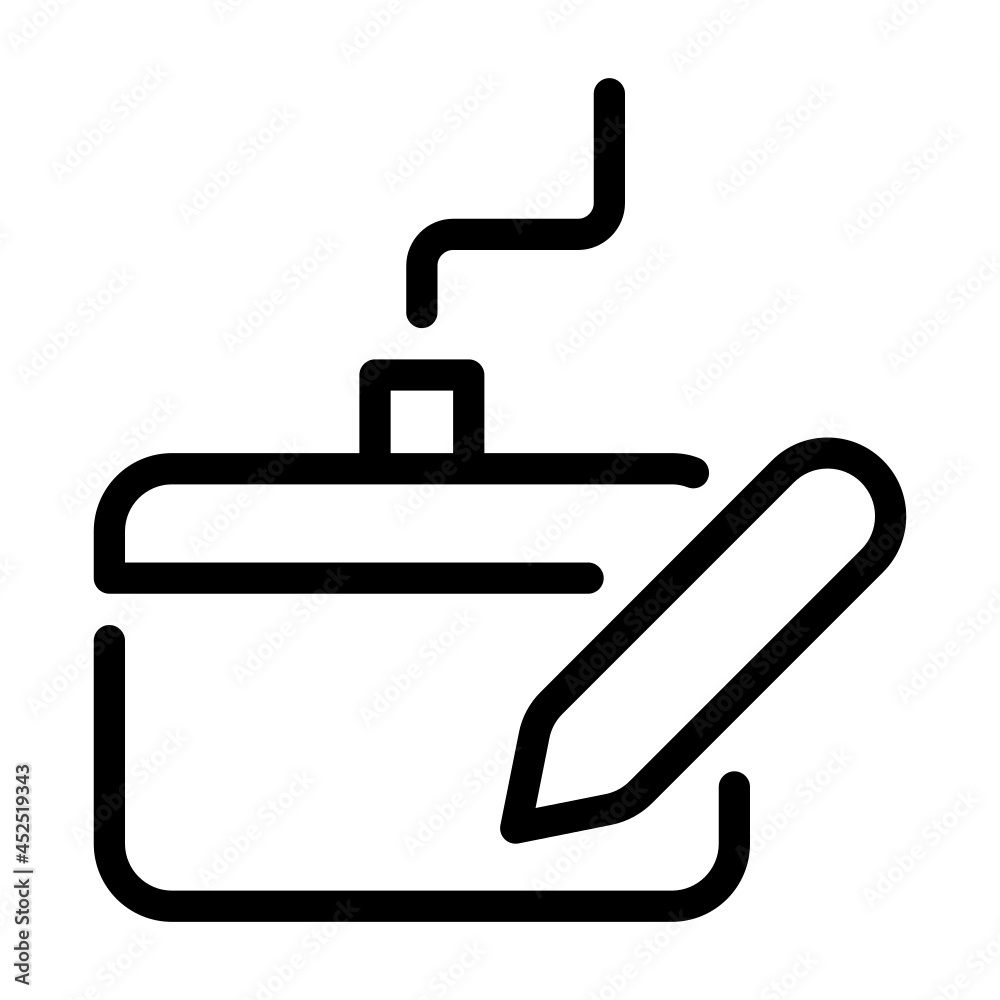 Fototapeta premium mouse pen simple line icon