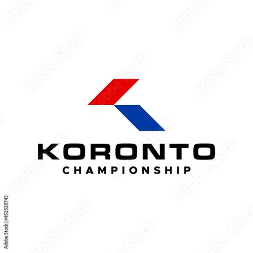 Strong, bold logo about the abstract letter K and the championship.
EPS 10, Vector.