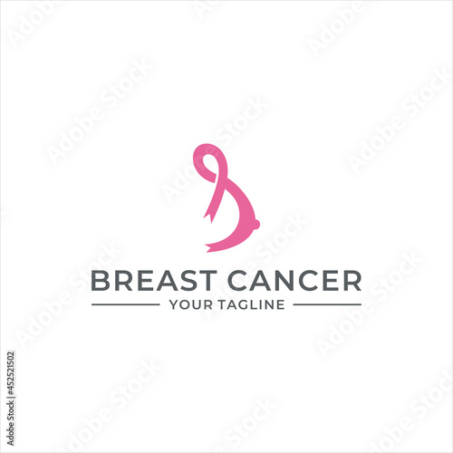  logo design breast cancer, Cancer October Awareness, ribbon, disease icon symbol vector.