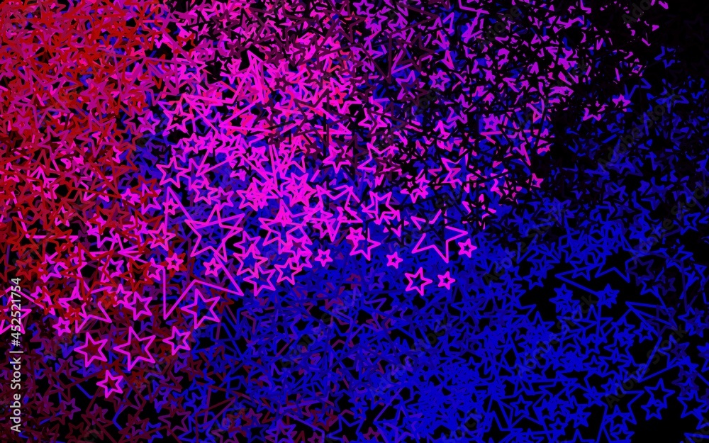 Dark Pink, Red vector texture with beautiful stars. Dark Pink, Red vector texture with beautiful stars.