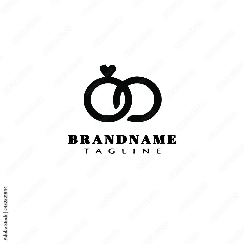 ring logo cartoon icon design template vector