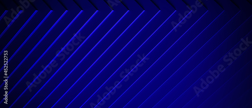 Abstract blue geometric background, stripes shapes corners