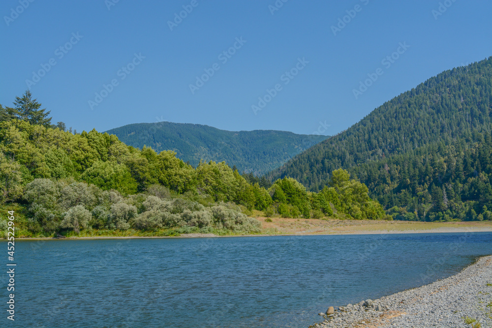 The Rogue River flowing through the Siskiyou National Forest in Oregon