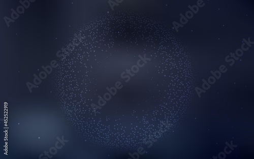 Fototapeta Naklejka Na Ścianę i Meble -  Dark Gray vector background with galaxy stars.