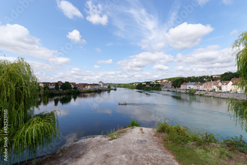 Seine and Yonne river in Montereau-Fault-Yonne city
