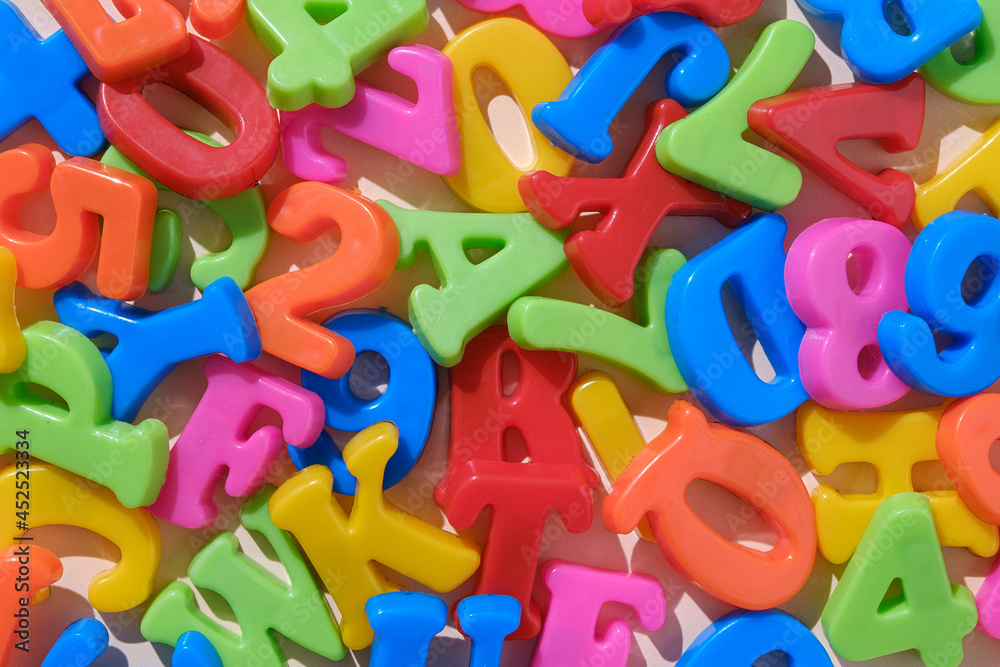 Alphabet letters and numbers symbol back to school. Teaching and educating children. Alphabet letters and numbers symbol back to school. Teaching and educating children.