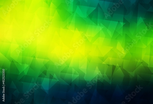 Dark Green, Yellow vector template with rhombus.