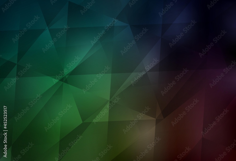 Dark Green vector low poly background. Dark Green vector low poly background.