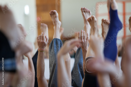 many dancers hands in contact improvisation performance