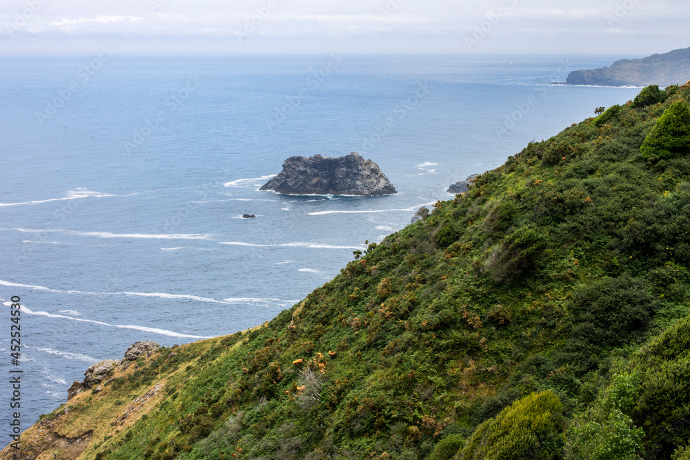 Cedeira, Spain. Views of Vixia de Herbeira, highest cliffs in continental Europe (621 m), from Santo Andre de Teixido