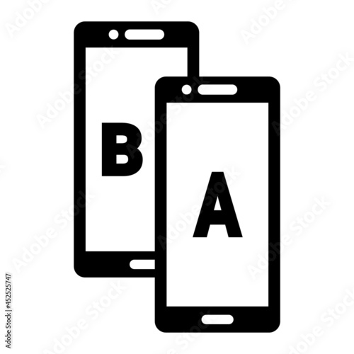 Vector Ab Testing Glyph Icon Design