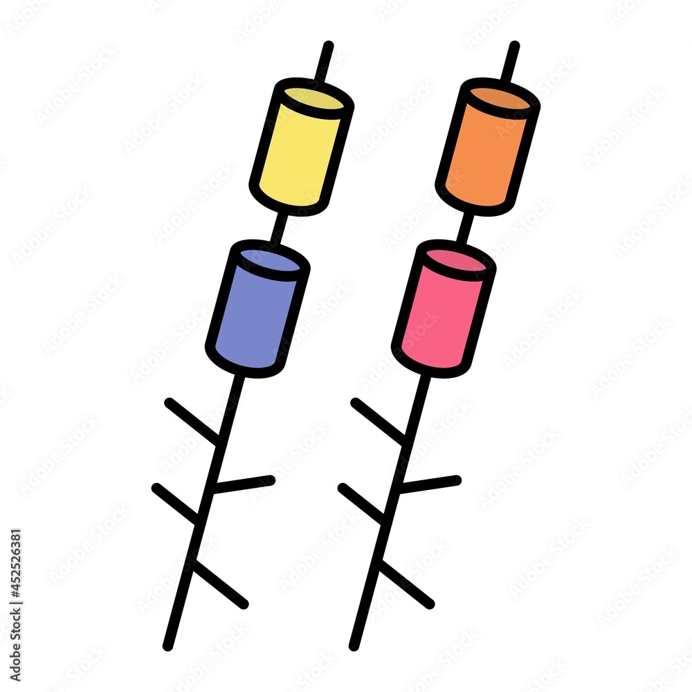 Vector Marshmallows Filled Outline Icon Design Vector Marshmallows Filled Outline Icon Design