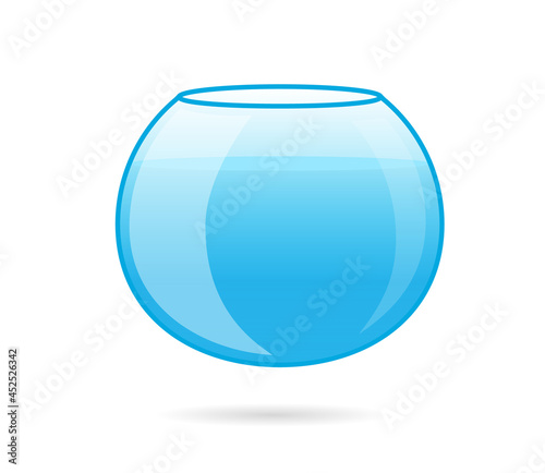 Empty fishbowl icon. Clipart image isolated on white background