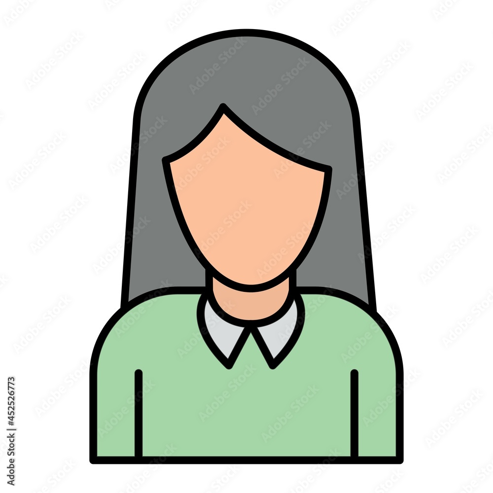 Vector Secretary Filled Outline Icon Design