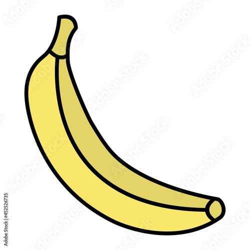 Vector Banana Filled Outline Icon Design