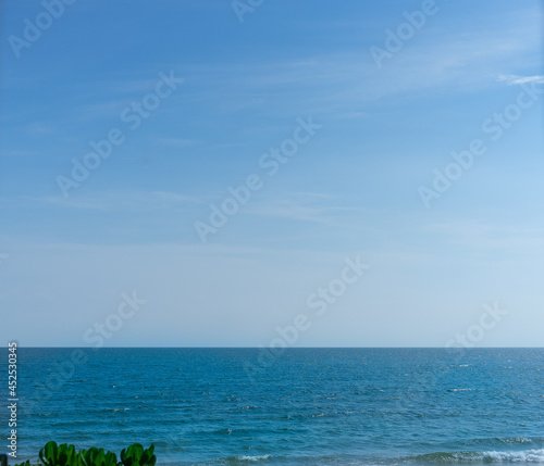 sea and sand beach in tropical view day light