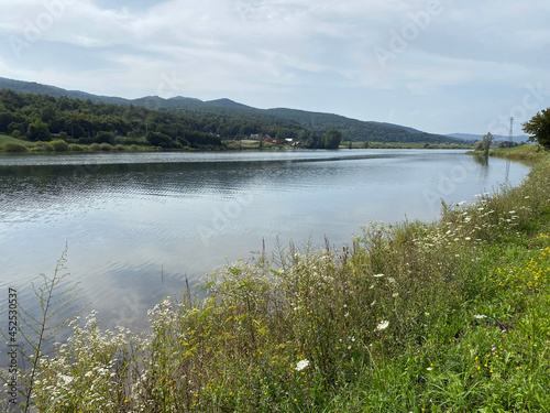 The accumulation lake of Sabljaci or artificial lake Sabljaci - Ogulin, Hrvatska (Umjetno jezero Sabljaci ili Akumulacijsko Jezero Sabljaci u blizini Ogulina, Hrvatska) photo