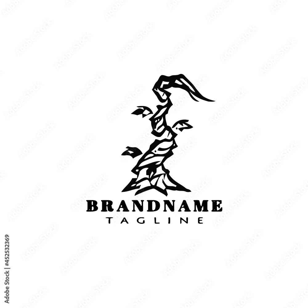 beanstalk logo cartoon icon design template isolated black vector simple beanstalk logo cartoon icon design template isolated black vector simple