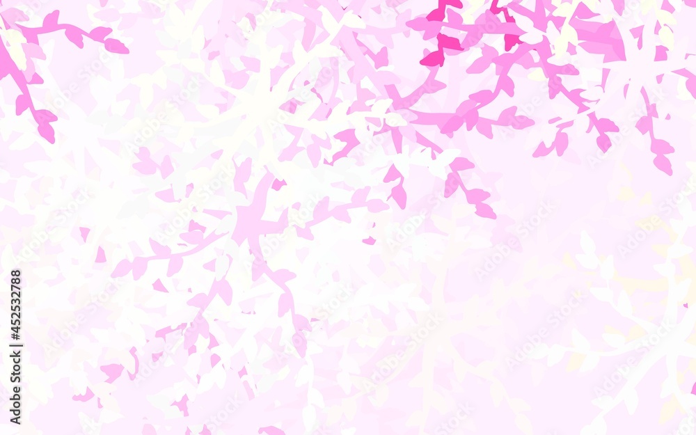 Light Pink, Yellow vector backdrop with memphis shapes. Light Pink, Yellow vector backdrop with memphis shapes.