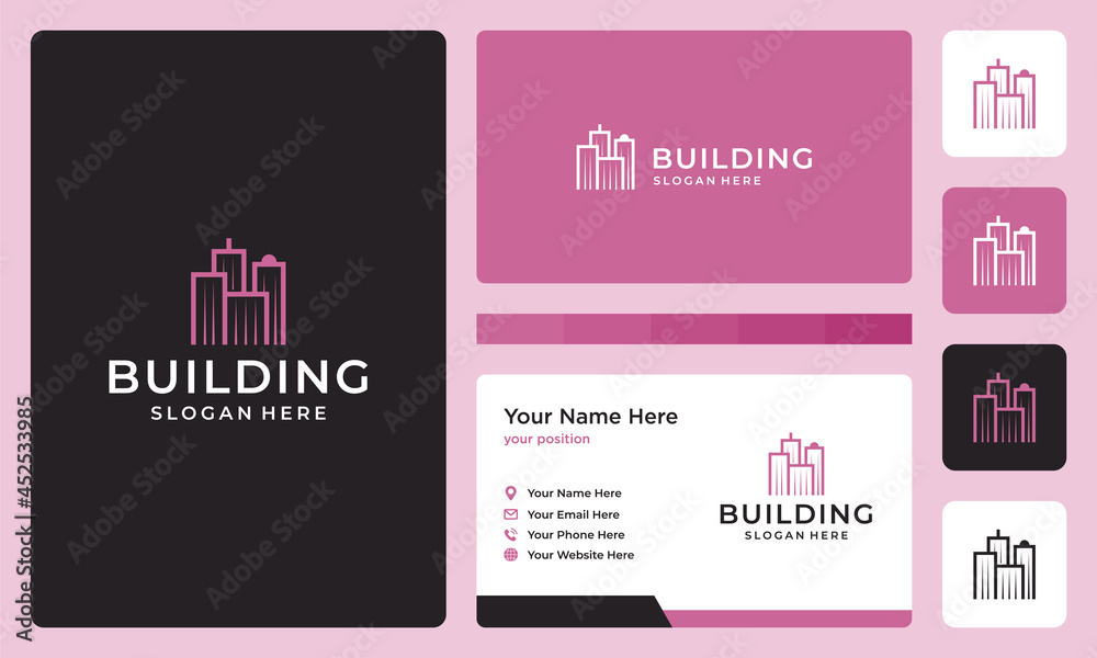 architectural building logo with real estate logo design template. icons for real estate businesses, buildings, luxury businesses. premium Vectors. business card. architectural building logo with real estate logo design template. icons for real estate businesses, buildings, luxury businesses. premium Vectors. business card.