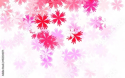 Light Purple, Pink vector doodle background with flowers. © smaria2015