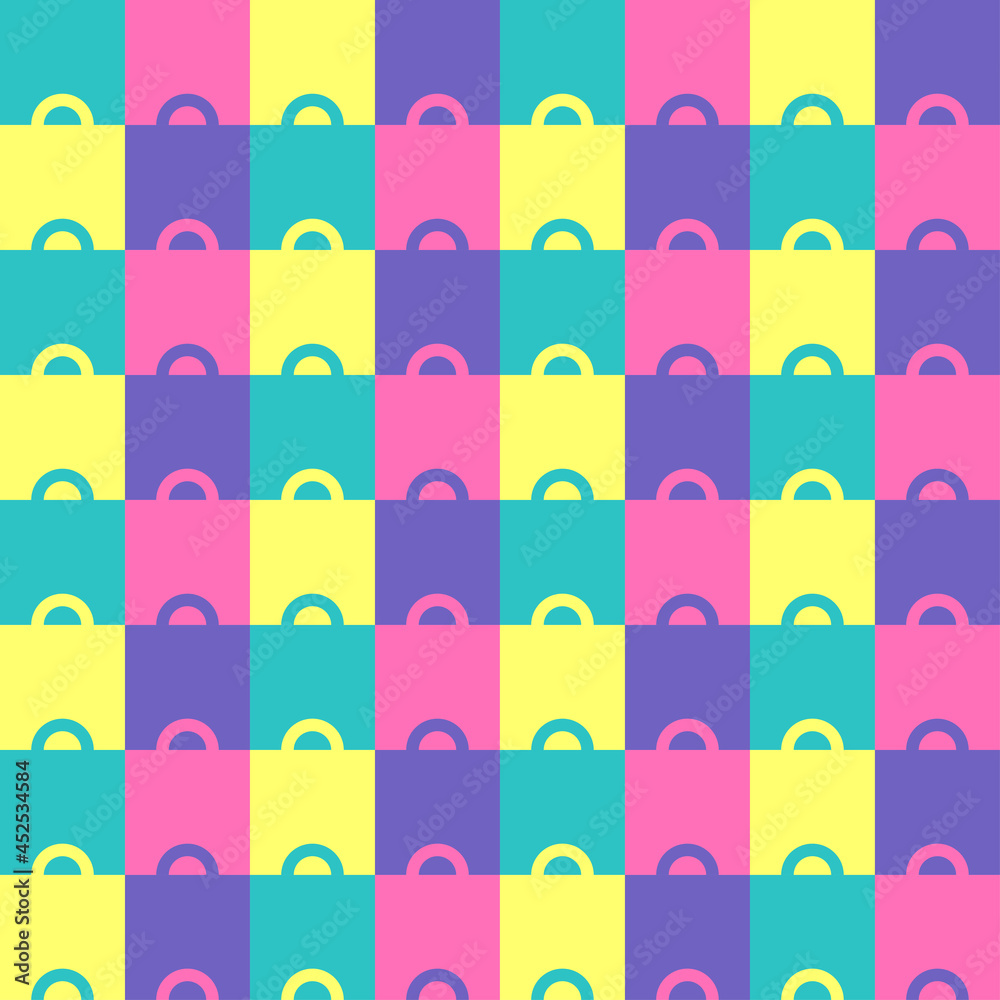 Modern paper art pattern with geometric Store vector concept. bag gradient on pink background. Graphic fabric seamless backdrop. Modern paper art pattern with geometric Store vector concept. bag gradient on pink background. Graphic fabric seamless backdrop.