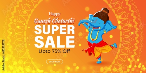vector illustration for Ganesh Chaturthi sale banner