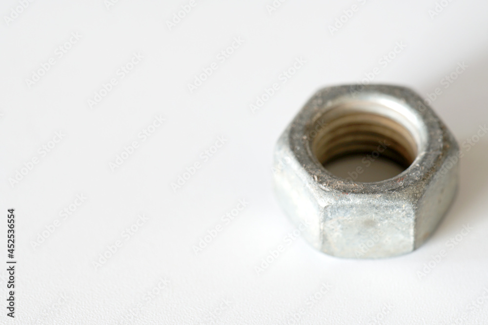 Old rusty nut, metal screw and bolt Old rusty nut, metal screw and bolt