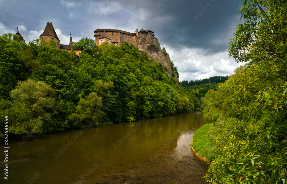 The most beautiful monument for a trip in the summer, Orava Castle above the river Orava