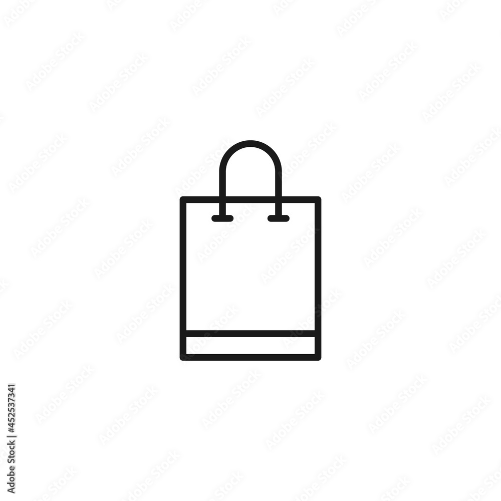 Line icon of different small and big shopping bags Line icon of different small and big shopping bags