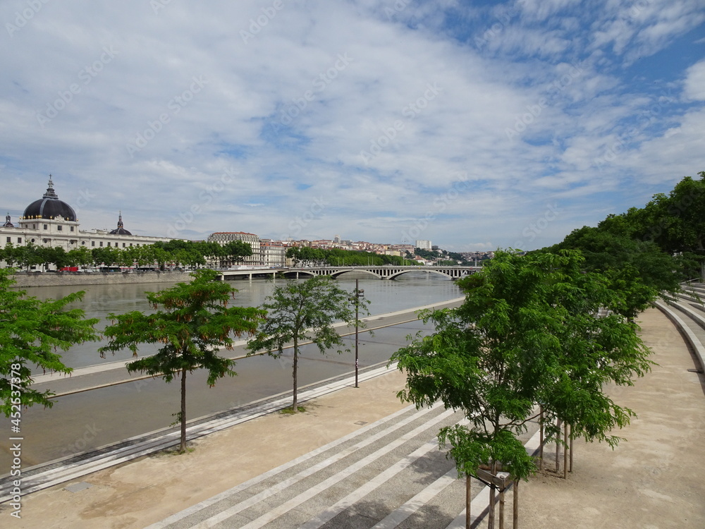 Fototapeta premium Rhone River, Lyon, France