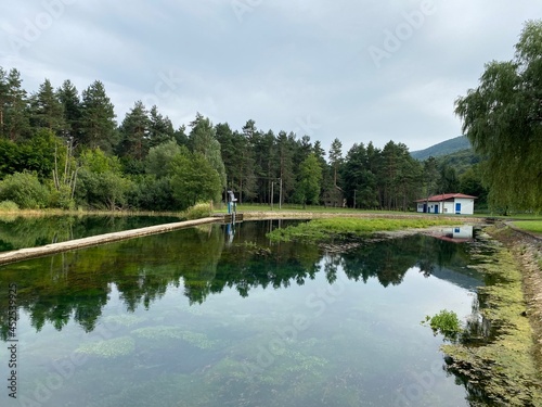 Water source of the Zagorska Mreznica in Desmerice or Zagorska Mreznica water spring - Ogulin, Croatia (Izvor vode Zagorska Mrežnica u Desmericama ili vrelo Zagorske Mrežnice, Desmerice - Hrvatska)