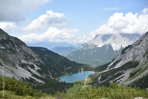lake and mountains 