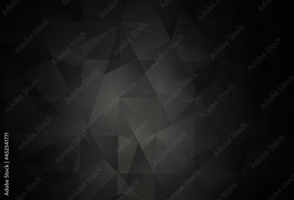 Dark Gray vector abstract polygonal template.