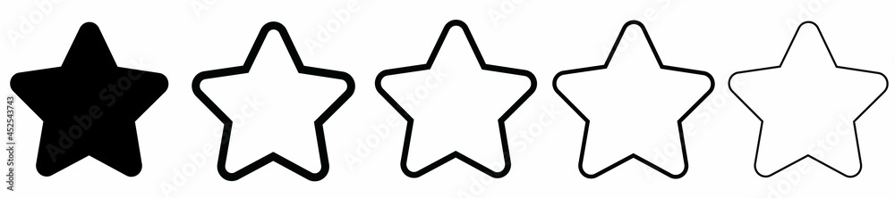 Five stars rating icon. Vector illustration Five stars rating icon. Vector illustration
