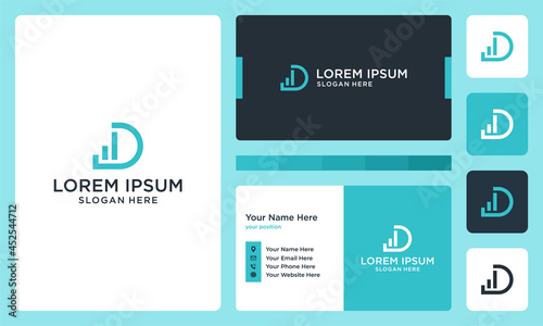 letter D logo and investment logo. icons for business, finance, elegance and simple luxury. Premium Vectors. 
