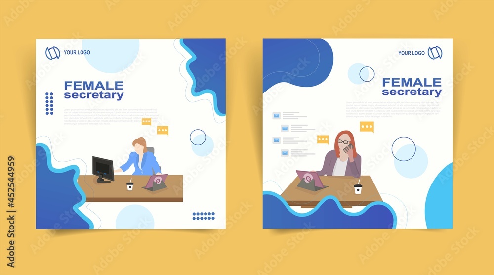 female secretary promotion social media post template female secretary promotion social media post template