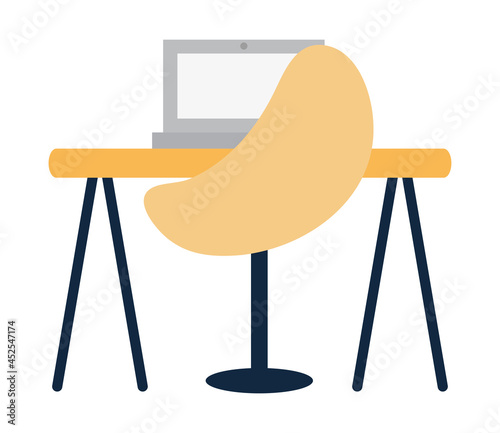 office desk with computer