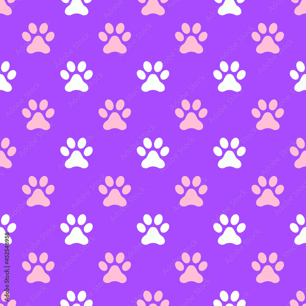 seamless pattern with spoor cat
