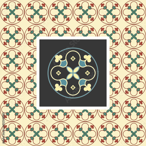 Mockup seamless pattern in the style of gothic