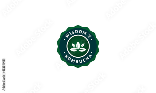 wisdom t kombucha logo template