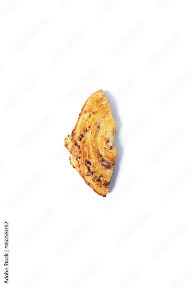 Fresh Pastries Isolated On White Background. Top View.