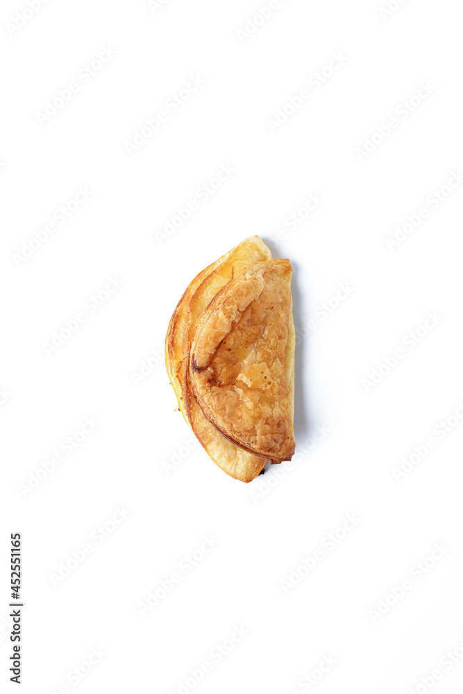 Fresh Pastries Isolated On White Background. Top View. Fresh Pastries Isolated On White Background. Top View.