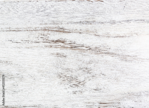 White wooden texture of old rustic table. Top view.
