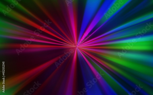 Dark Multicolor vector blurred shine abstract template.