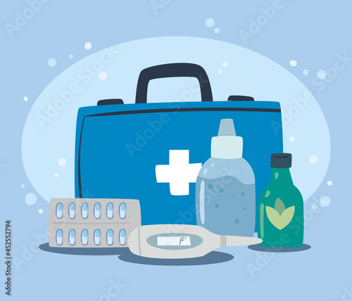 med kit with supplies