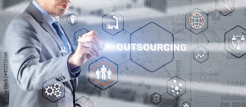 Outsourcing 2021 Human Resources Business Internet Technology Concept